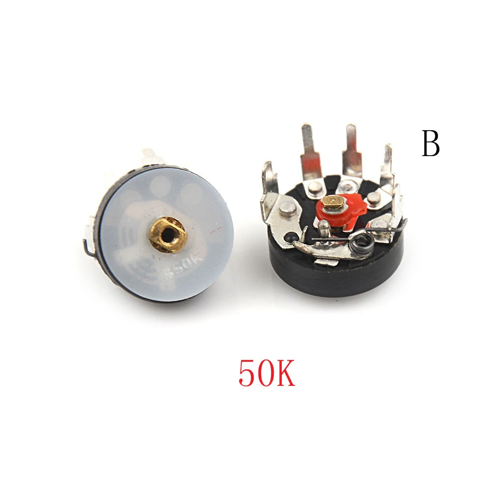 10 шт. прямой угол радио потенциометр RV12MM B503 B50K мощность потенциометр громкости усилителя с переключателем 12 мм - Цвет: B