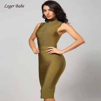 

New Cheap High Quality Bandage Dress Bodycon Women Sleeveless Celebrity Party Club Dresses Slim Vestidos Blue Black White Red