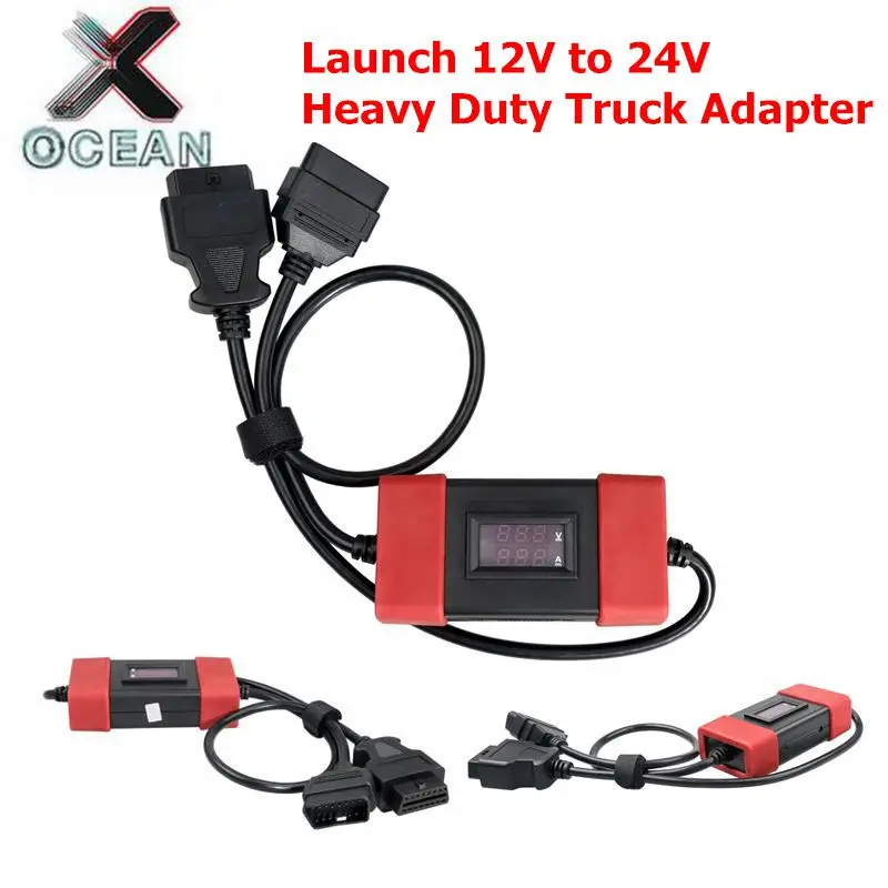 

2019 Newest Launch 12V to 24V Adapter Launch Heavy Duty Truck Diesel Adapter Cable for X431 Easydiag2.0/3.0 Golo Carcare