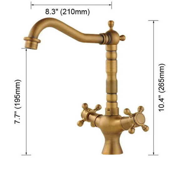 Antique Brass Basin Faucet Bathroom Vanity Sink Faucet Dual Holder Single Hole Lavatory Mixer Tap KD743 Antique Brass Basin Faucet Bathroom Vanity Sink Faucet Dual Holder Single Hole Lavatory Mixer Tap KD743