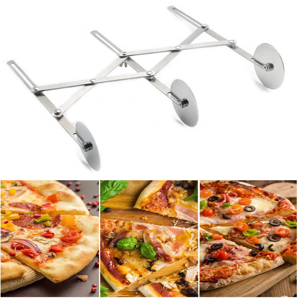Multifunction Stainless steel Dough Divider 5 Wheel Cutter Roller Tools Pasta Rocker Pizza Pastry Peeler Cake Baking Kniv