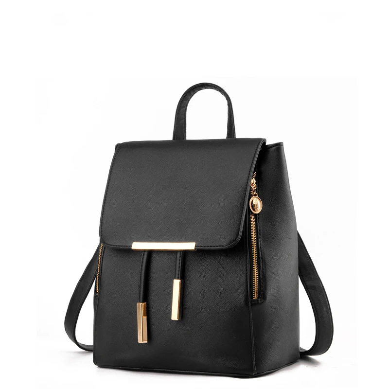 Women Backpack High Quality PU Leather Mochila Escolar School Bags For Teenagers Girls Top-handle Backpacks Herald Fashion