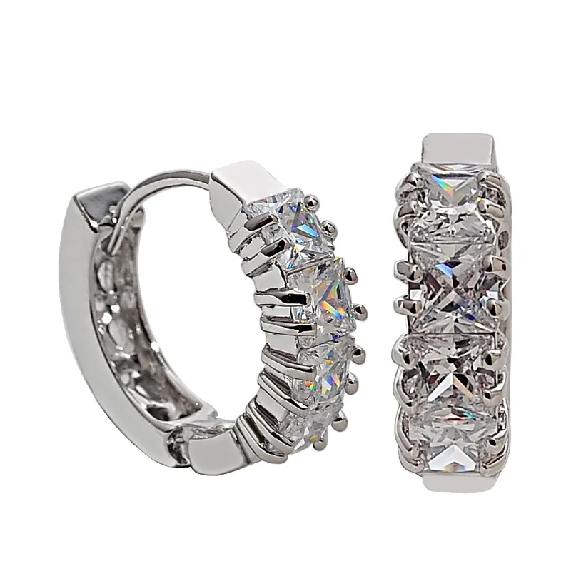 riple plated earrings,mini  earring , zircon small studs , fashion style earrings