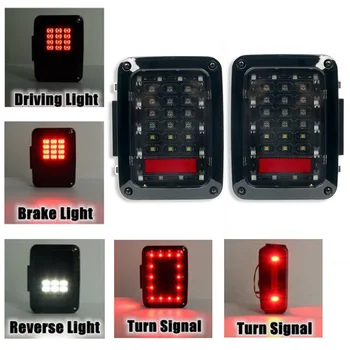 

Smoked / Clear Lens Led Tail Light Assembly for 07-17 Jeep Wrangler JK & Wrangler Unlimited