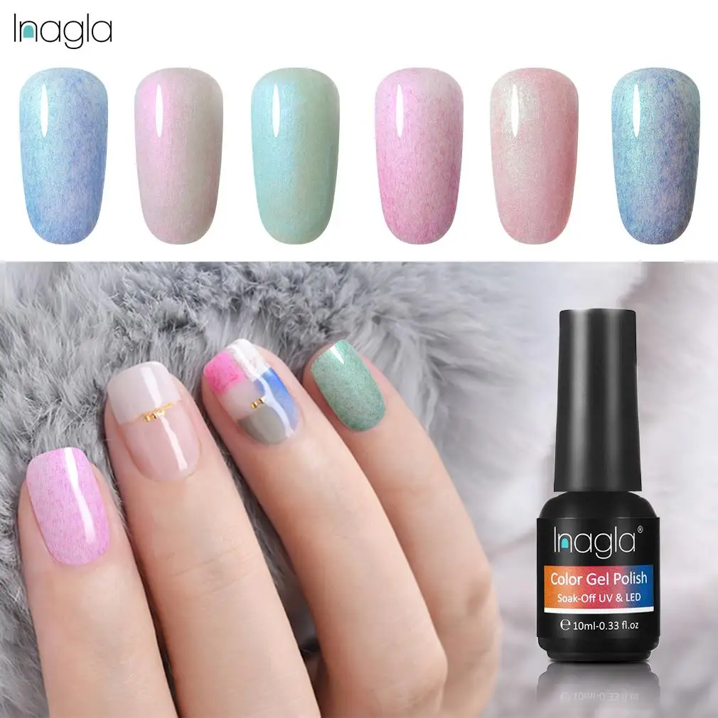 

Inagla 10ml Shell Furcoat Gel Nail Polish 12 Colors Mermaid Soak Off UV & LED Base Top Coat Varnish Nail Art Varnish Primar