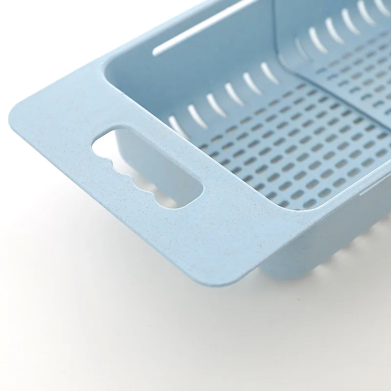 LIYIMENG Kitchen Plastic Sink Drain Basket Rack Organizer Scalable Tableware Vegetable Fruit Rack Storage Drain12