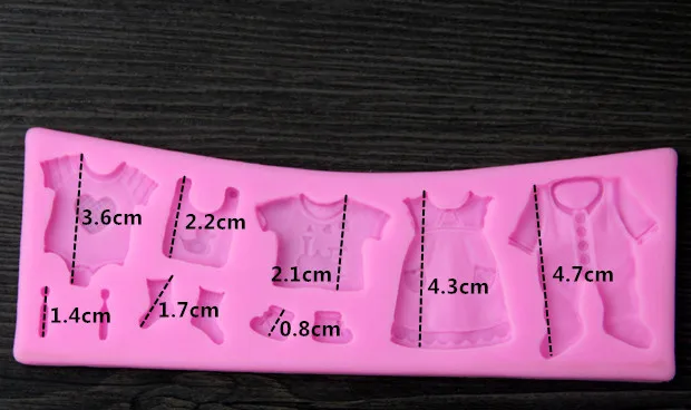 Diy baby clothes dress children bithday girl boy silicone baking sugar fondant tool cake 3D Cake Decorating Tool Cupcake Mold