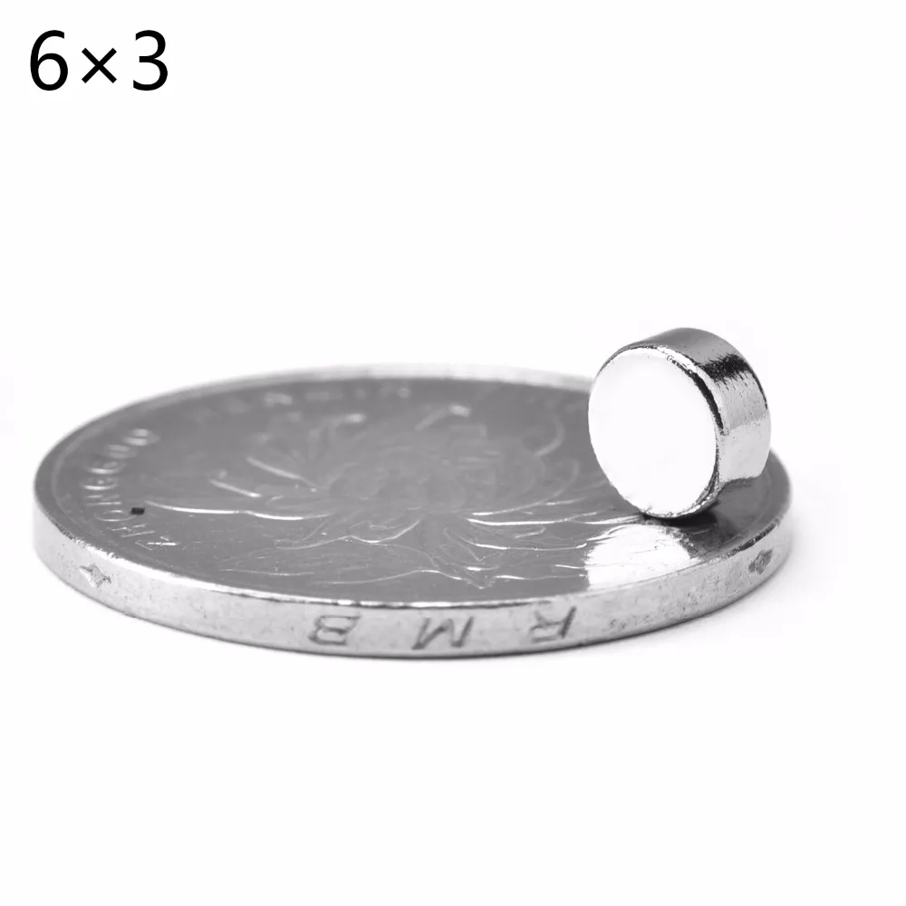 

20Pcs/Lot Strong Rare Earth NdFeB Magnet 6mm x 3mm Neo Neodymium N50 Magnets 6*3 mm Craft Model Disc Sheet Fridge