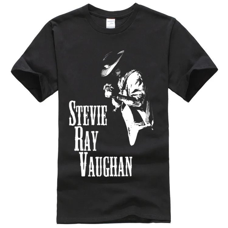Stevie Ray Vaughan T Shirt Men Solid Short Sleeve Cotton T shirt Print