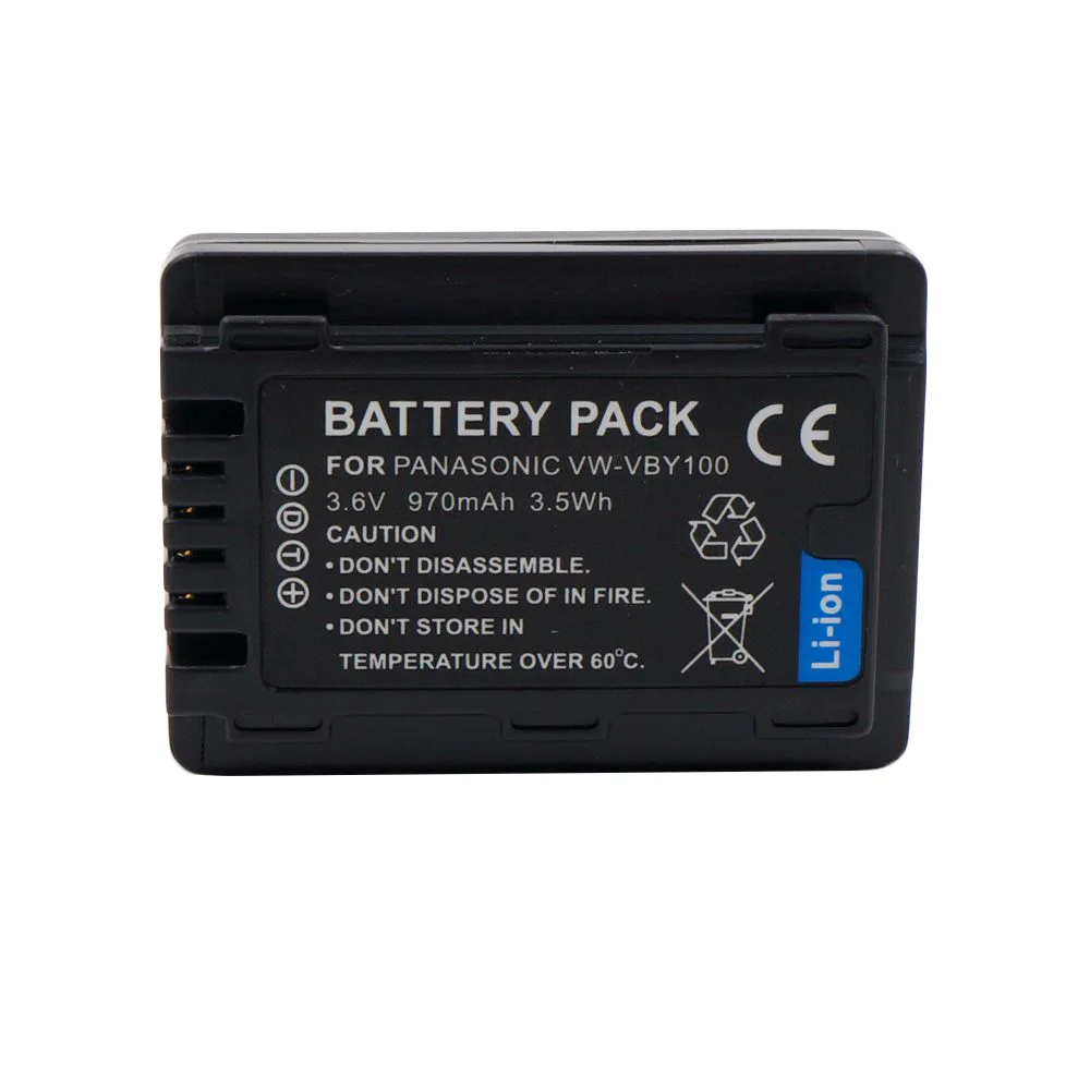 WHCYonline 970mAh VW VBY100 Аккумулятор для фотоаппарата Panasonic|camera battery|battery for camerabattery camcorder |