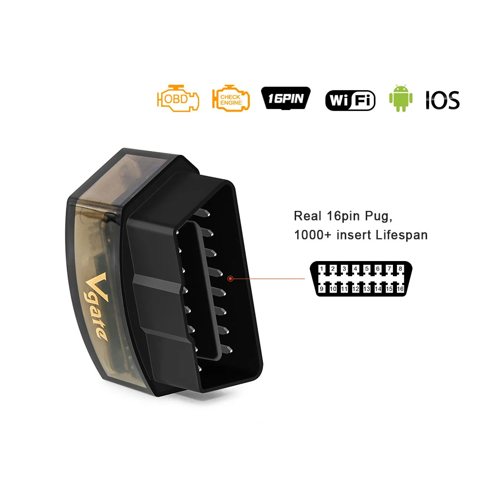 Автомобильный диагностический сканер OBD2 Vgate Icar Pro Bluetooth 3 0/4 0/Wi Fi для Android/IOS ELM 327