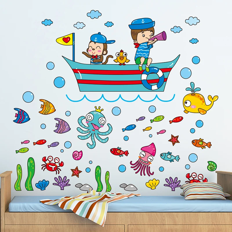 Mediterranean Sea Ocean Adventure Navigator Pattern Baby Room Nursery
