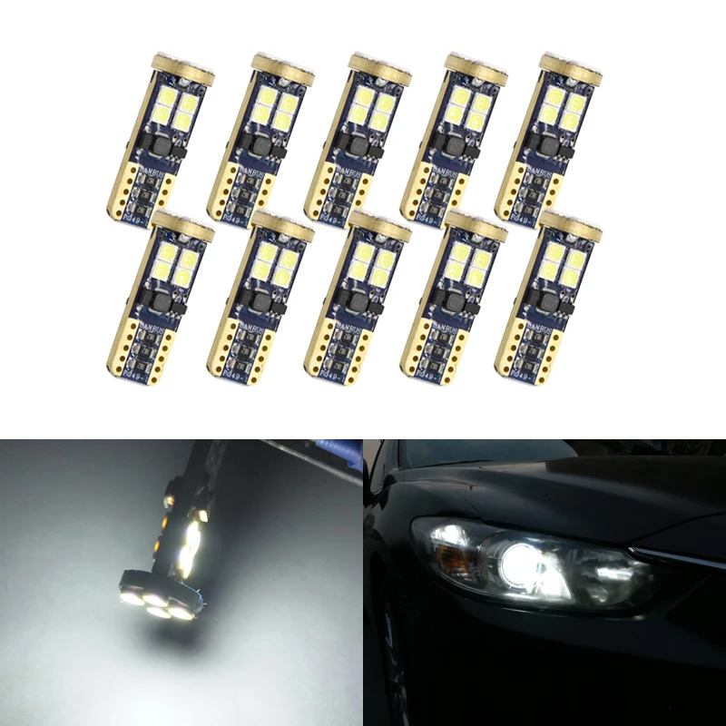 10 шт. светодиодный светильник для бровей T10 3030SMD CANbus Сменные лампы Mazda 3 6 спойлер с