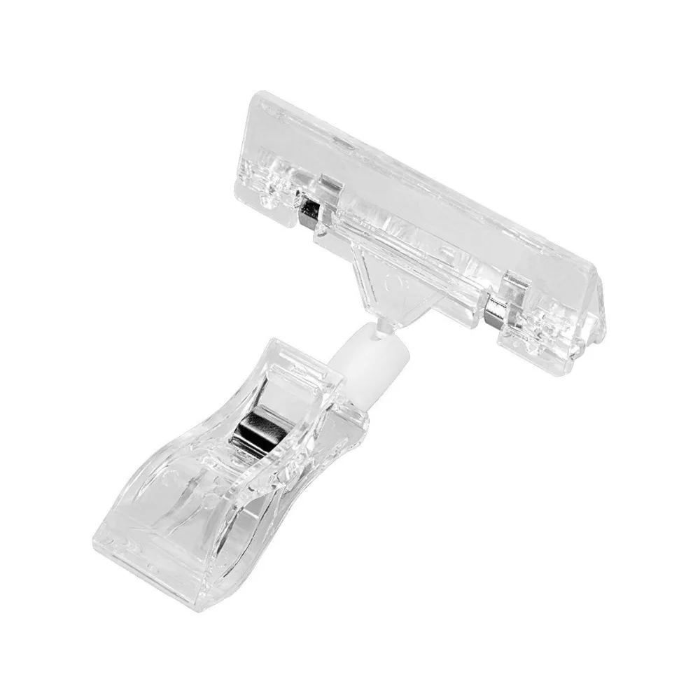 10x Merchandise Sign Clips Rotatable Clip-on Style Holder Price Display_Tag Pads 10x Merchandise Sign Clips Rotatable Clip-on Style Holder Price Display_Tag Pads