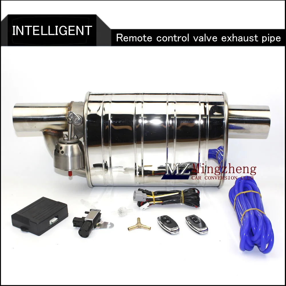 

2.5" Exhaust System Stainless Steel Electric Exhaust CutOut Valve With Electronic Remote Control Switch Muffler exhaust pipe