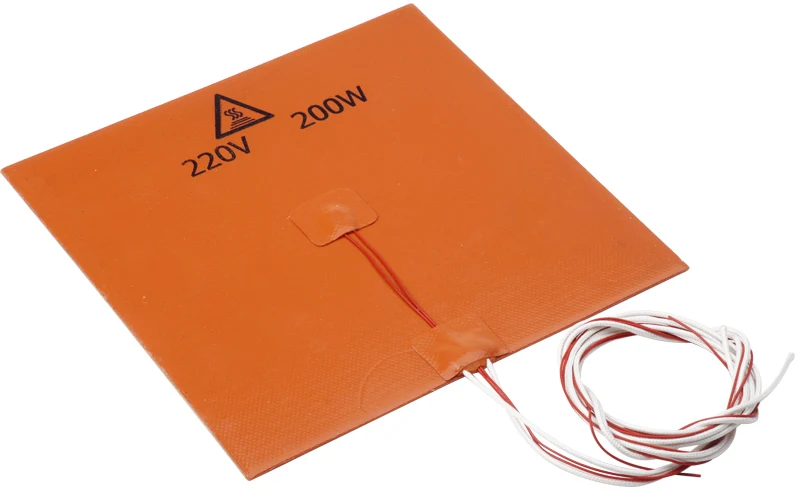 

3D printer platform hot bed heating plate 200x200mm 220V 200W silicon rubber heater heating plate temperature control tempering