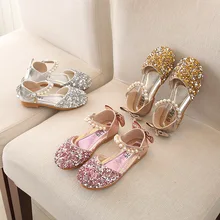 Балетки на плоской подошве для девочек; детская танцевальная обувь для девочек; блестящая детская обувь для девочек; шикарная обувь принцессы золотого цвета; детская обувь для детей 3-12 лет