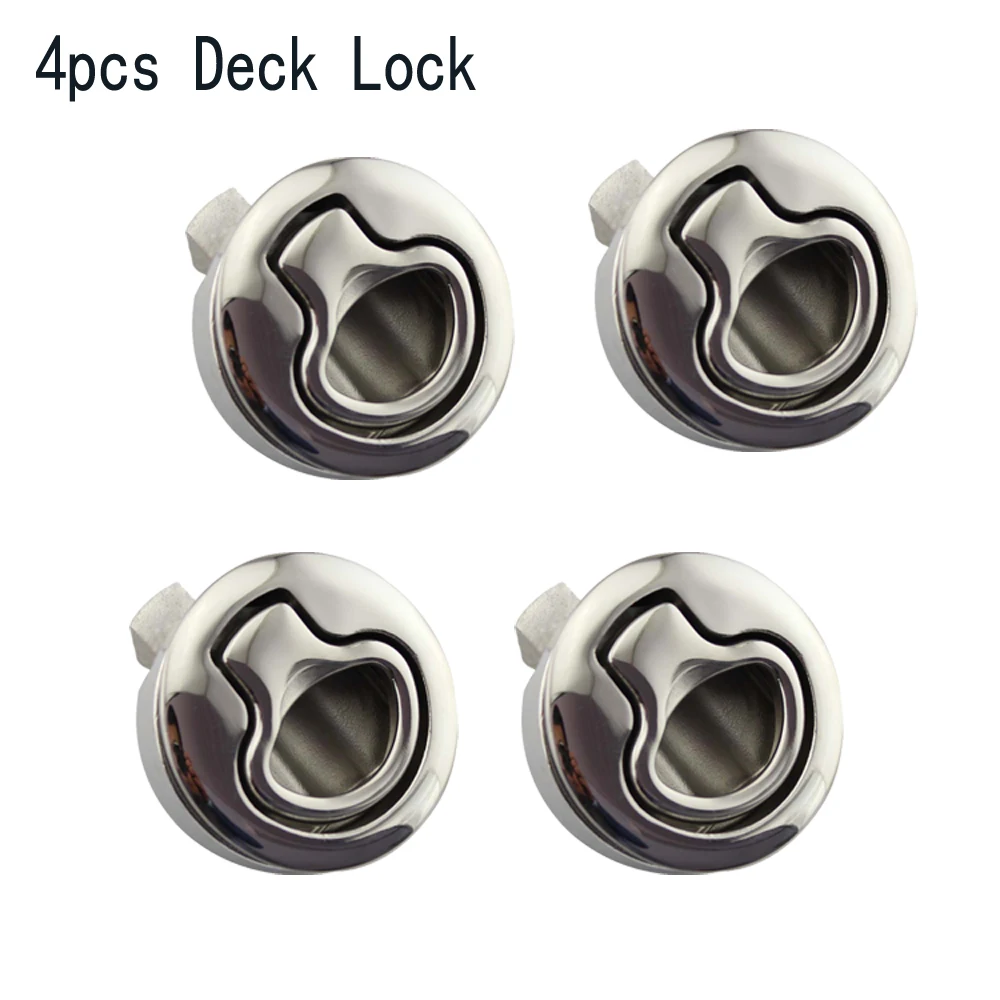 

4pcs 2" Mirror SS316 Marine Boat Deck Lock Hasp Flush Pull Latches Slam Lift Handle Mairne Hardware