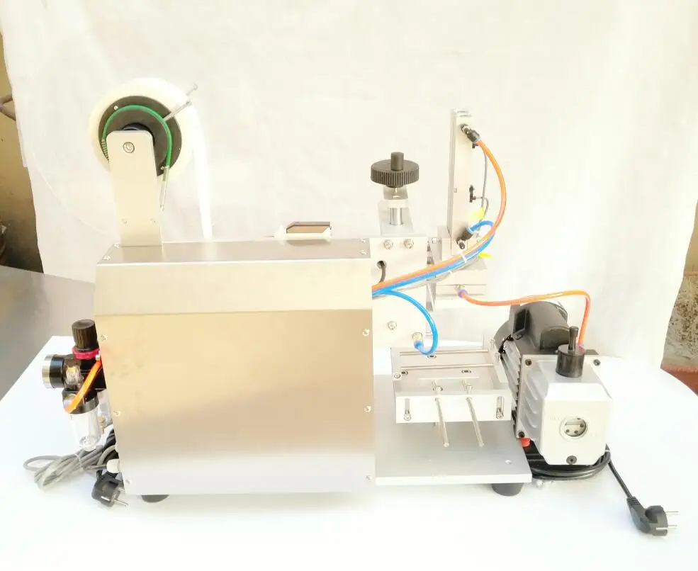 Прозрачная этикетка пневматическая плоскостная Этикетировочная машина с педальным переключателем автоматическая машина для нанесения ярлыков плоское покрытие наклейка