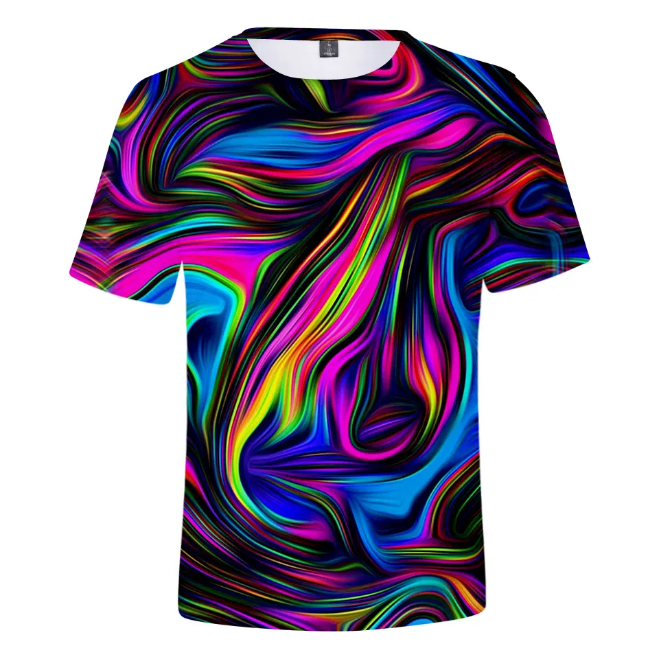 Mens Graphic Tees Casual Short Sleeve Crewneck Tshirt 3D Galaxy Tie Dye Pattern Vintage T Shirts Funny Casual Shirt 