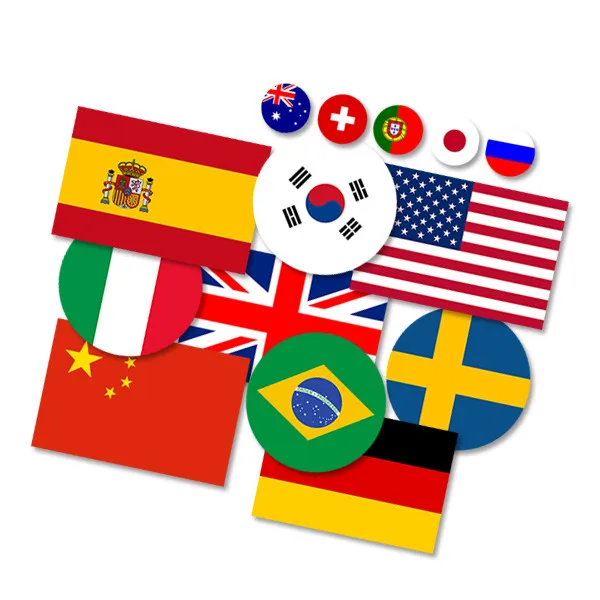 10pc National Flag Car Sticker Australia France UK USA ...