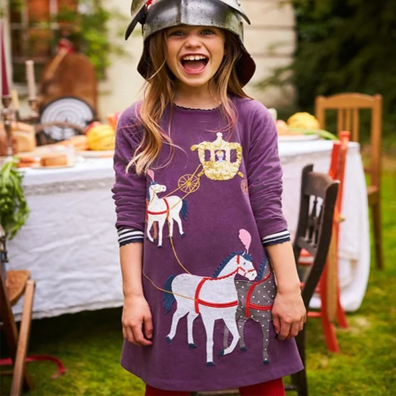 Unicorn Dress 2018 Moana Striped Girls Birthday Dress Cartoon Appliqued Long Sleeve Baby Girl Clothes Robe Fille Princess Dress Unicorn Dress 2018 Moana Striped Girls Birthday Dress Cartoon Appliqued Long Sleeve Baby Girl Clothes Robe Fille Princess Dress