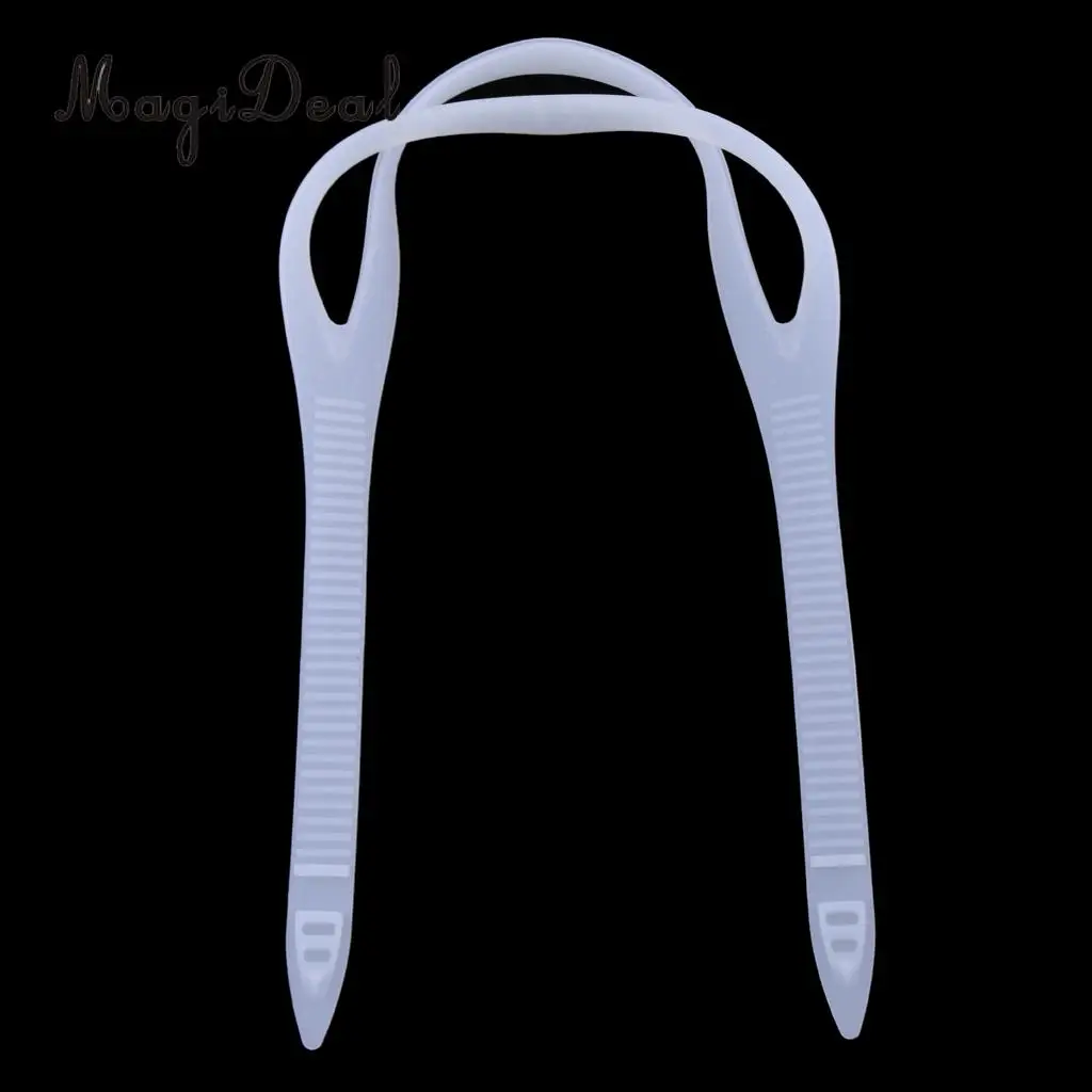 MagiDeal Universal Swimming Goggles Silicone Strap Band Replacement Accessory for Diving Pool Surfing Swim Acce Clear/Black 19cm
