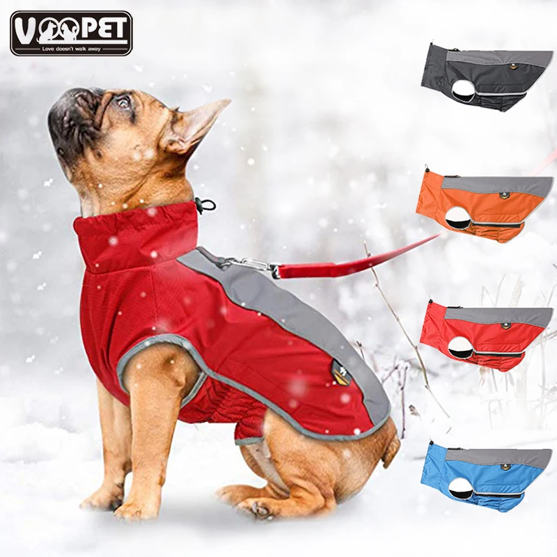 Pet Dog Jacket Reflective Puppy Clothing Dog Coat Waterproof Winter Warm For Small Medium Large Dogs Pet Clothing XS-3XL