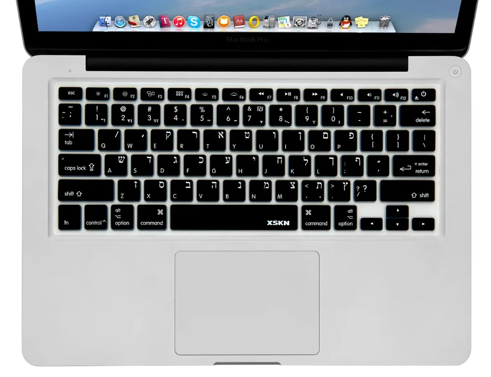 XSKN US Isreal Hebrew Silicone Keyboard Protector Film Cover Skin for All Apple MacBook Pro Air Retina 13 15 17