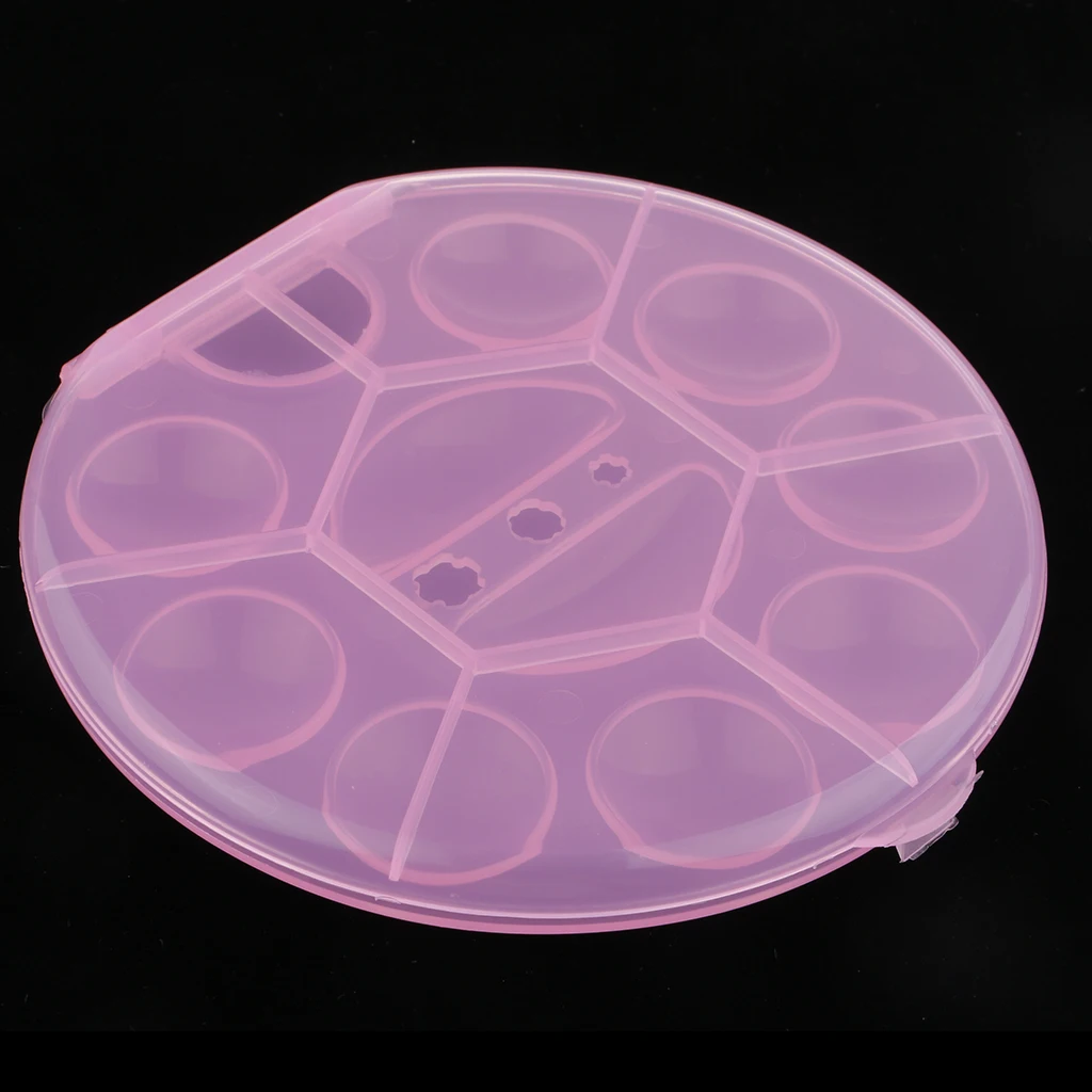 Folding Style Artists Watercolor Palette Box 10Wells Paint Palette Box Thumb Holding Design Function for Storage Pink