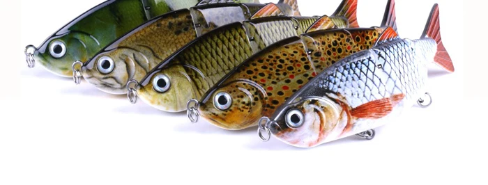 Fishing Lure 4 Segments Jointed Sections Swimbait Pesca Artificial Lure Treble Hooks 12cm 16.8g Pike Perch Fishing Tackle (8)