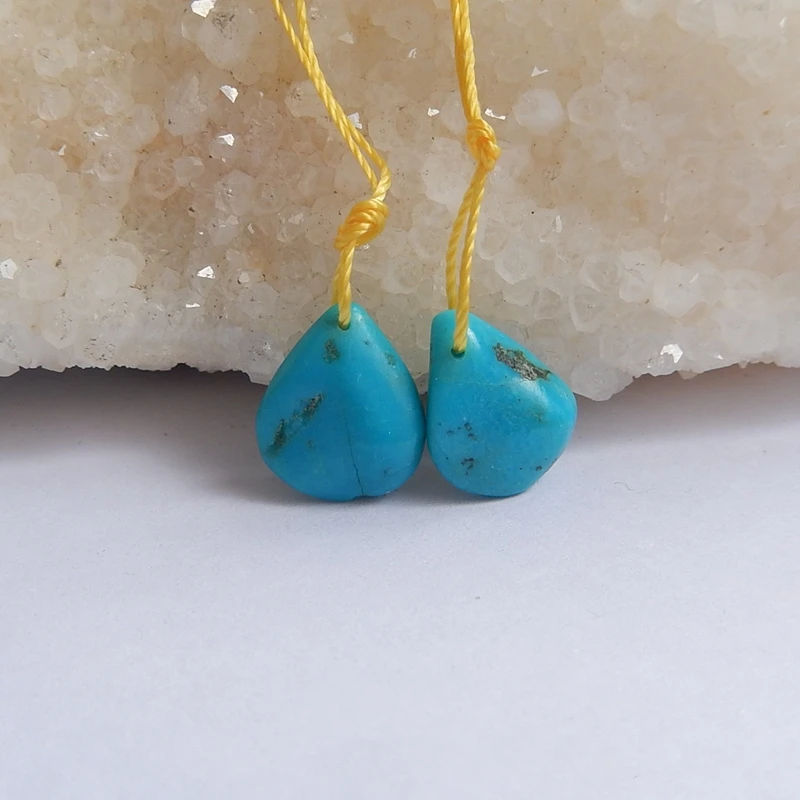 

Natural Stone Turquoise Small Earring Bead 13x11x4mm 1.3g Beauty Jewelry Earrings