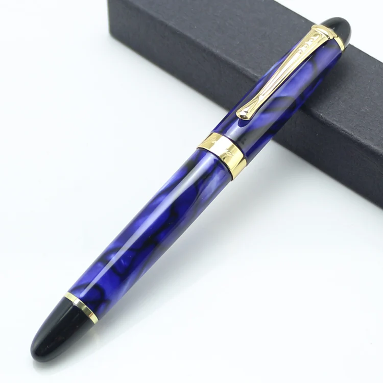 JINHAO X450 авторучка 18KGP 0 7 мм перо с широким основанием Исполнительный синий
