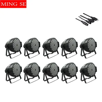 

10units 54X3W RGBW LED Par Light R12 G18 B18 W6 LED PAR DMX512 controller led lights, disco lights DJ equipment