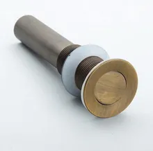 Antique Brass Vintage Retro Flip Top Bathroom Vessel Sink Basin Drain Without Overflow asd006 Antique Brass Vintage Retro Flip Top Bathroom Vessel Sink Basin Drain Without Overflow asd006