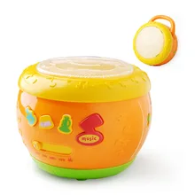 Игрушечный барабан раннее образование научная лампа музыка мелодия барабан Дети Электронная Музыка барабан Дети Обучающие Развивающие игрушки