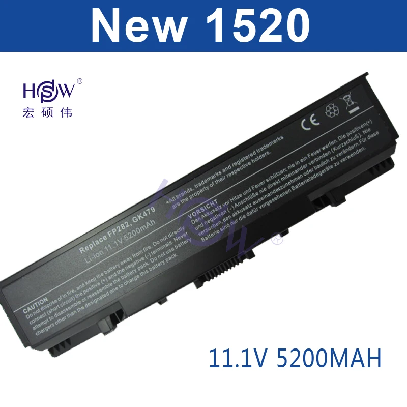 

HSW 5200mah battery for Dell Inspiron 1720 530s 1520 1521 1721 Vostro 1500 1700 312-0576 312-0590 312-0594 312-0589 312-0504