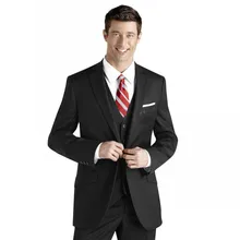 Верхний / сбоку-щели черный один пуговица нотч жених смокинг жениха мужчины свадьба костюмы Bridegroomwedding мужчины одежда
