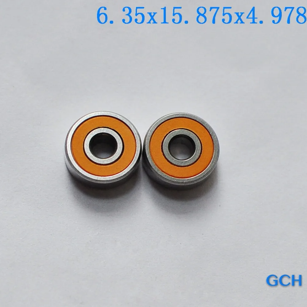 2PCS 6.35X15.875X4.978mm SR4C 2OS A7 Stainless Steel Hybrid Ceramic Fishing Reel Bearings By GCH