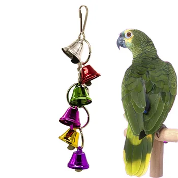

Bells Birds Parrots Toys cage Accessories Supplies Hanging Parakeet For Toy Budgie jouet perroquet vogel speelgoed