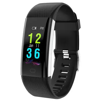 

Plus 0.96 Inch Heart Rate Fitness Blood Pressure Monitor Smart Bracelet(Black)