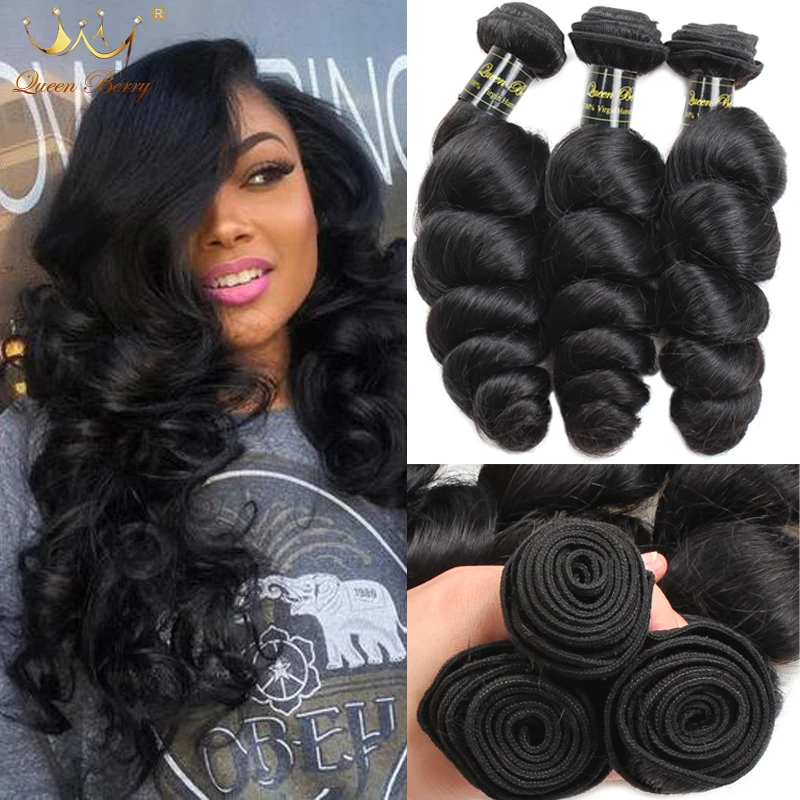 Peruvian Virgin Hair Loose Wave 3 Bundles Peruvian Loose Wave
