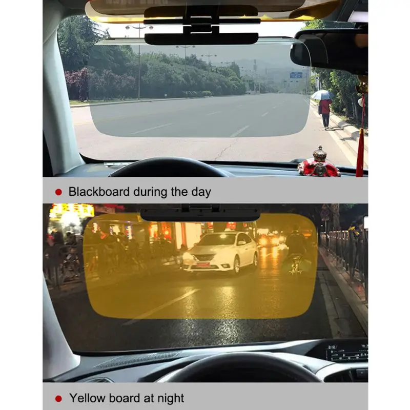 Автомобильный солнцезащитный козырек День Ночь солнцезащитный козырек анти-ослепляющий клип на вождение автомобиля щит для водителя переднего сиденья
