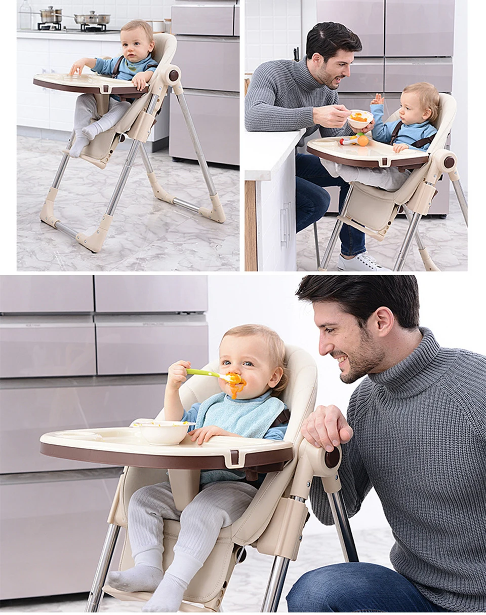 Обновление с колесами новорожденных переносное детское кресло детское сиденье Регулируемый складной столик для кормления малыша высокий стул детские стулья для кормления