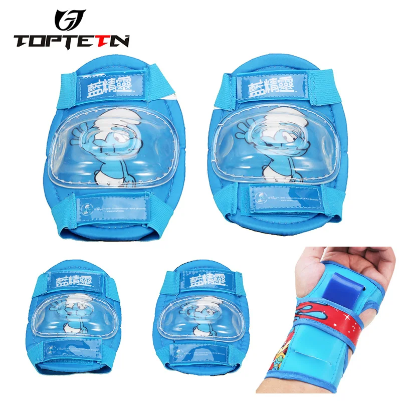 

TOPTETN Children Teenager Wrist Support Protective Knee Pads Elbow Pads Wrist Protector For Scooter Cycling Roller Skating