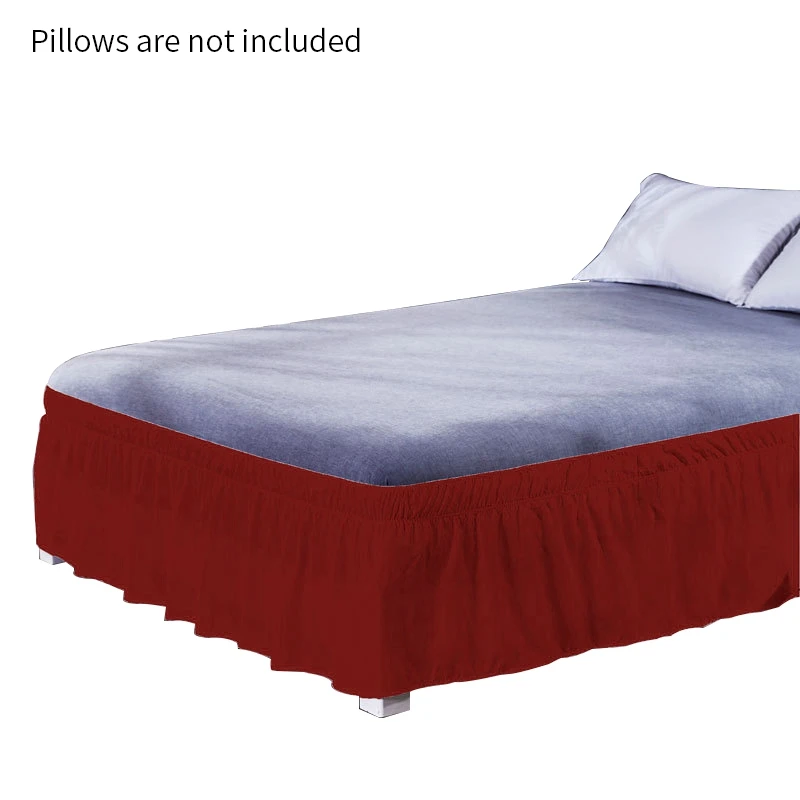 Новая Однотонная юбка для кровати элегантные аксессуары для постельного белья покрывало с рюшами высокое качество кровать матрас дышащая кровать юбка