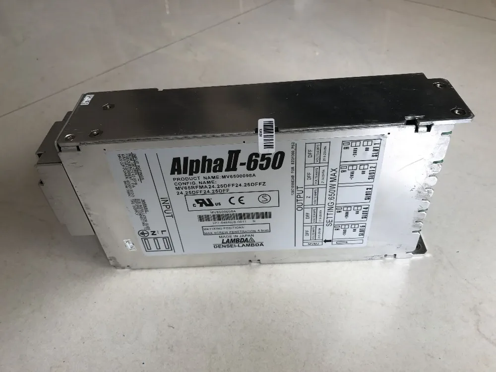 Основной блок питания 125C1059624/125C1059624B Alpha II 650 PS2/Fuji для мини-лабораторий Frontier