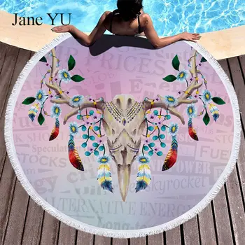 

JaneYU picnic mat geometric fringe tapestry around the beach towel curtain mat yoga mat 150cm qualitiy
