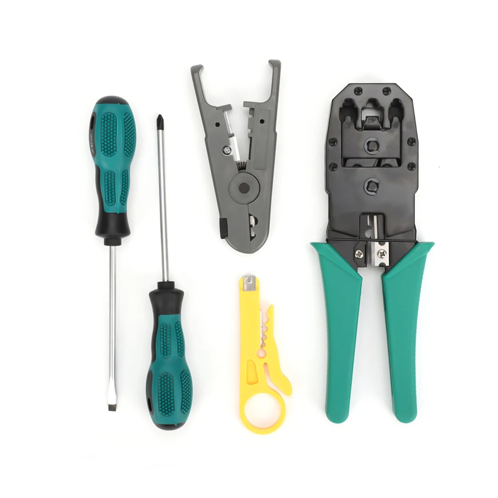 14 шт./компл. тестер сетевого кабеля комплект профессиональный набор инструментов для ремонта сети Набор инструментов для обслуживания компьютера с сумкой для хранения