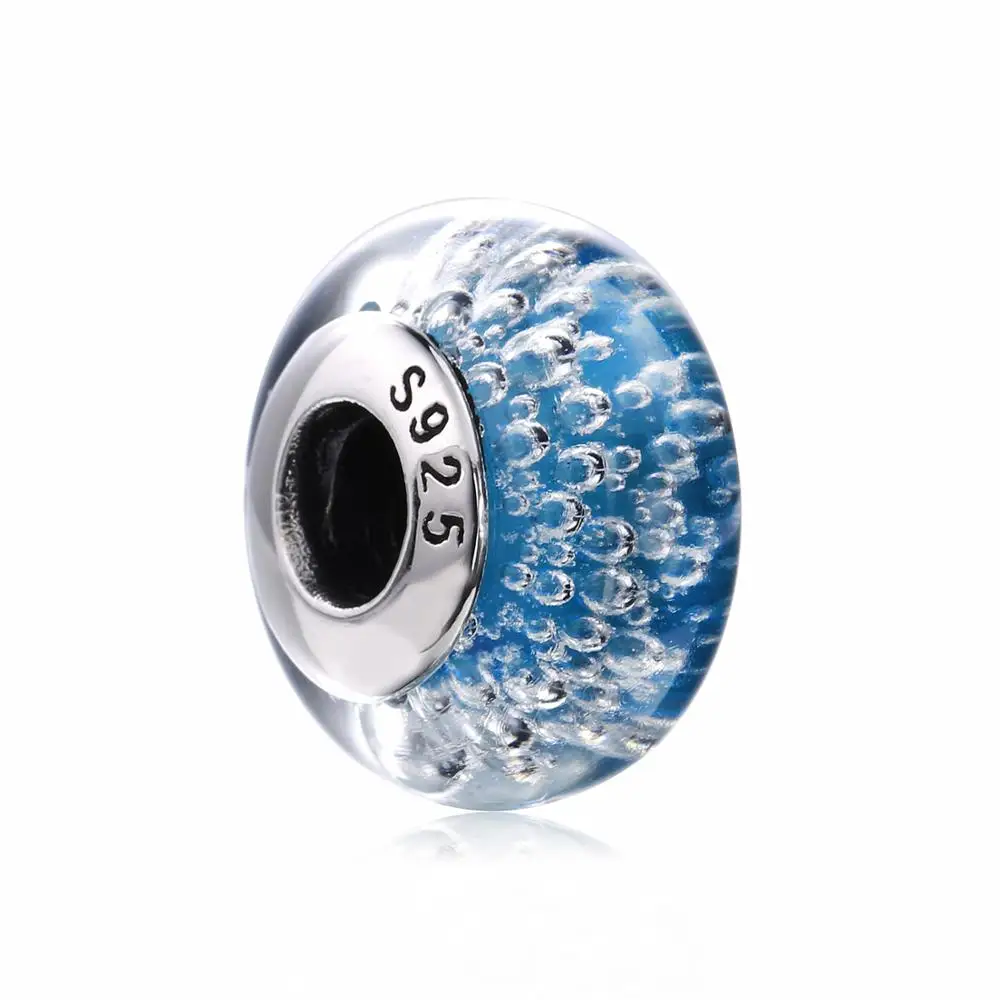 

Ajax 925 Sterling Silver Original DIY Bubble Glass Beads Suitable For Ladies To Wear